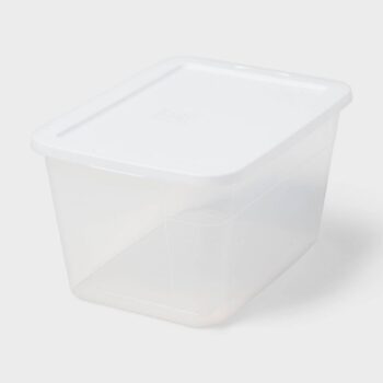 Brightroom Clear Storage Box With Lid - White