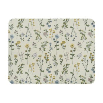Beautiful Kitchenware Floral Botanical Dish Drying Mat With Bottom Grip & Highly Absorbent