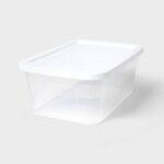 Brightroom Clear Storage Box With Lid - White