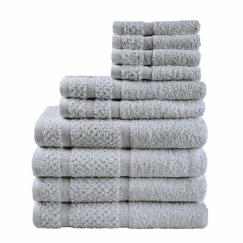 Mainstays  Bath Towel Set With Upgraded Softness & Durability - Grey