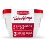 Rubbermaid Containers & Lids, Medium Bowls, 6.2 Cups