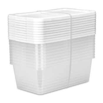 Sterilite Plastic Storage Boxes - White