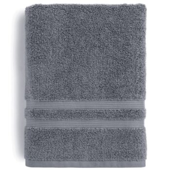 Mainstays  Performance Solid Bath Towel - Grey